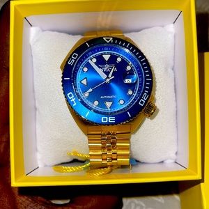 Invicta Time Piece Blue/Gold Never Worn sticker n Tags still remain